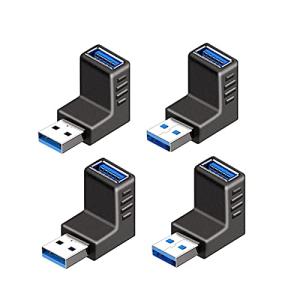 YFFSFDC USB コネクタ 直角 アダプタ 上向き/下向き USB 3.0 アダプタ 90度 ...