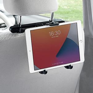 サンワダイレクト タブレット 車載ホルダー ヘッドレスト 後部座席 7〜12.9インチ 角度調整 200-CAR090の商品画像