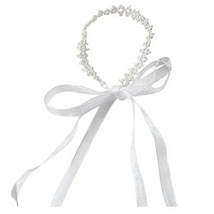 SATiNU 髪飾り ヘッドドレス パール ヘアアクセサリー ヘアバンド 結婚式 入学式 卒業式