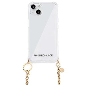 PHONECKLACE iPhone 13 ケース チェーンショルダーストラップ付き クリア [クロスボディフォンケース 首かけ 斜めがけ 肩掛けの商品画像