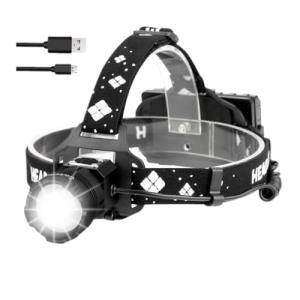 XHP99充電式ヘッドランプ、8000ルーメンハイパワーLEDヘッドランプ、ズーム可能な3モード防水ヘッドライトモーションセンサーパワーディスプレイ付の商品画像