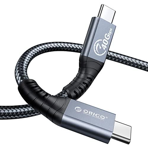 ORICO Thunderbolt 4 ケーブル 2m Thunderbolt 3 USB4.0 T...
