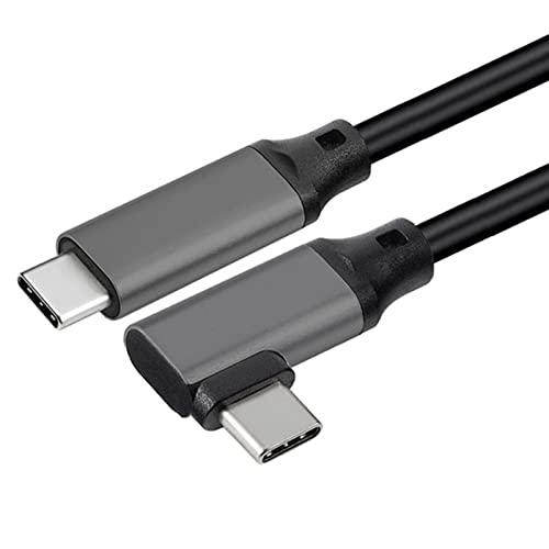 USB 3.2 Type C ケーブル L字 (1m， グレー) LpoieJun.J【20Gbps...