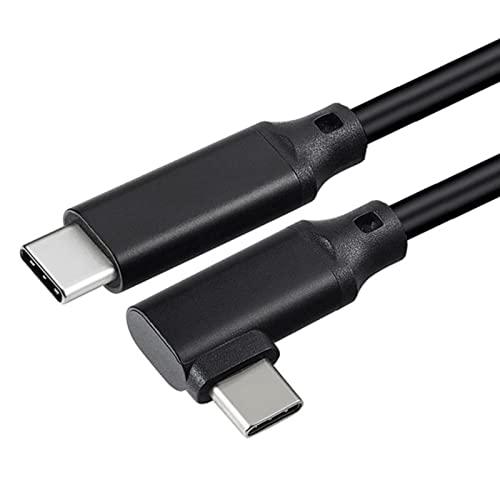 USB 3.2 Type C ケーブル L字 (2m， ブラック)LpoieJun.J【20Gbps...