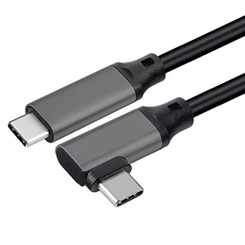 USB 3.2 Type C ケーブル L字 (2m， グレー)LpoieJun.J 【20Gbps...