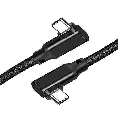 USB 3.2 Type C ケーブル L字 (2m， ブラック) SLEIJAOOE【20Gbps...