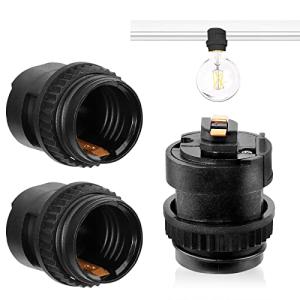 Pispoer ライティングレールソケット、E26電球ソケット、E26口金 ダクトレール用部品、工事不要、取付簡単、専用レール照明器具、天井照明、黒いの商品画像