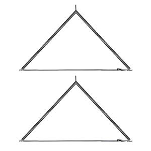 テント二股ポール フタマタ 2本 居住 空間 190x110cm 用 二股ポール 収納袋附 (ブラック/2個セット)の商品画像