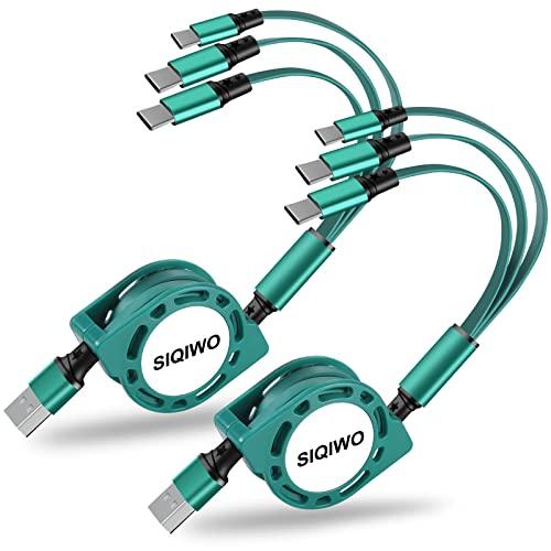 SIQIWO USB Type C巻取り式充電ケーブル3in1タイプQC3.0急速充電 高速データ転...