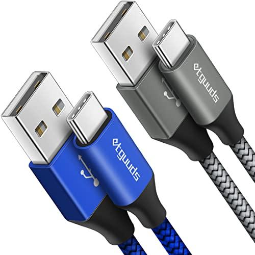 etguuds USB Type C ケーブル【2M/2本セット】USB C ケーブル QC3.0対...