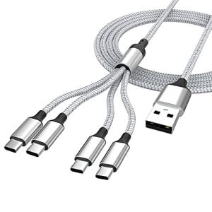 タイプc 分岐 PWENMEI USB Type C ケーブル 3A 急速充電 cタイプ QuickCharge3.0対応 高速データ転送 高耐久ナイ｜0312