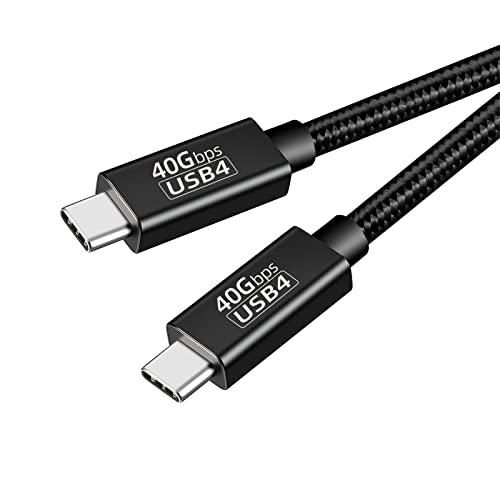 Thunderbolt 4 ケーブル (0.5m， ブラック) USB4対応 Popolier [ ...