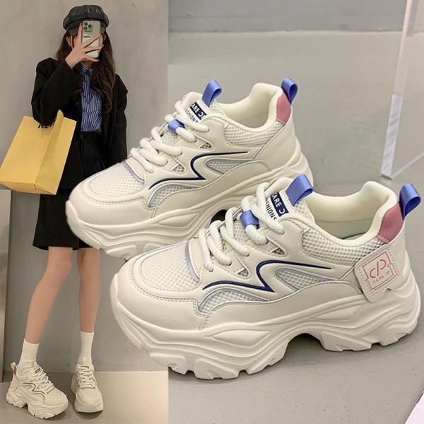 メイラードレザープラットフォームダディシューズレディース2024年春夏新作スモールマンハイテッドスニ...