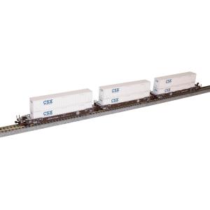 KATO 106-6186 MAXI-IV TTX 旧ロゴ 3両セット CSX(白)コンテナ搭載 #...