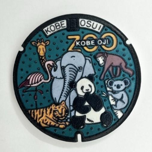 3Dクラフト マンホールグッズ collection マグネット MHD-022:兵庫県神戸市Ｂ