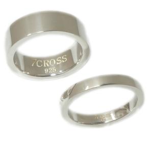 ペア リング シルバー リング セブン クロス 7CROSS メンズ22〜27号 レディース1〜15...