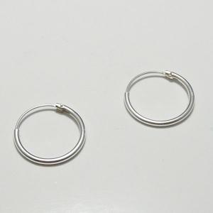 ピアス フープ フープピアス シルバー925 リングピアス スクエア 12mm