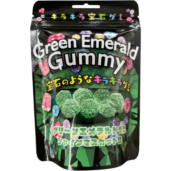 韓国発 キラキラ 宝石グミ グリーンエメラルドグミシャインマスカット味 6袋セット 韓国スイーツ イ...
