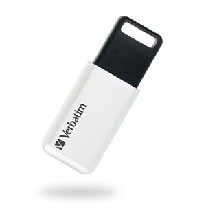 Verbatim バーベイタム USBメモリ 128GB USB3.1 (Gen1) スライド式 ストラップホール付き ホワイト USBSLM128GWの商品画像