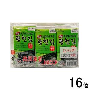 韓国のりジャパン おかず徳用味付海苔 8切8枚×12パック×16個 ／食品｜09shop