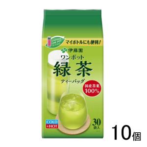 伊藤園 ワンポットエコティーバッグ 抹茶入り緑茶 30袋×10個 : オー