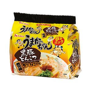 ハウス食品 うまかっちゃん 鹿児島黒豚とんこつ 5食入×6個入:合計30食