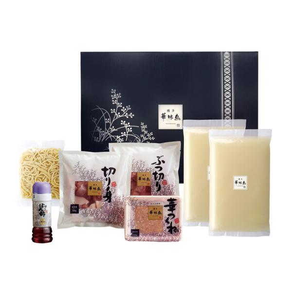 博多華味鳥 水たきセット H-A4 水たき生スープ 切り身 ぶつ切り 華つくね 博多ぽん酢 ちゃんぽ...