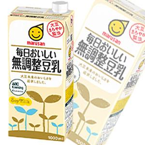 マルサンアイ 毎日おいしい 無調整豆乳 紙パック 1000ml×6本入 1L ／飲料／HF