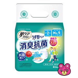 日本製紙クレシア 肌ケア アクティ うす型パンツ消臭抗菌プラス 男女兼用 M-L 9枚×4個入 ／介...