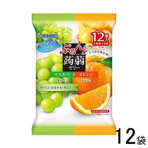 12袋／ オリヒロ ぷるんと蒟蒻ゼリーパウチ マスカット＋オレンジ 12個入×12袋 ／食品／NA｜09shop