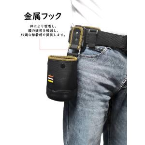 腰袋 1/2段 工具入れ 釘袋 バネ式開閉 着...の詳細画像3