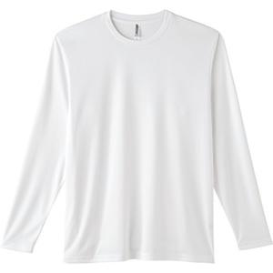 [グリマー] 3.5オンス インターロック ドライ 長袖 Tシャツ 00352-AIL ホワイト M (日本サイズM相当)の商品画像