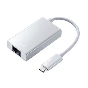 サンワサプライ USB3.1 Type-C-LAN変換アダプタ USBハブポート付き ホワイト USB-CVLAN4Wの商品画像