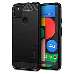 Spigen Pixel 4a 5G ケース TPU 米軍MIL規格取得 耐衝撃 衝撃吸収 ラギッドアーマー ACS01885 (マットブラック)の商品画像