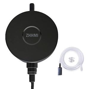 ZHHMl 水槽エアーポンプ 小型エアーポンプ 0.5L/Min空気の排出量 空気ポンプ 低騒音 効率的に水族館/水槽の酸素提供可能 （ブラック）の商品画像