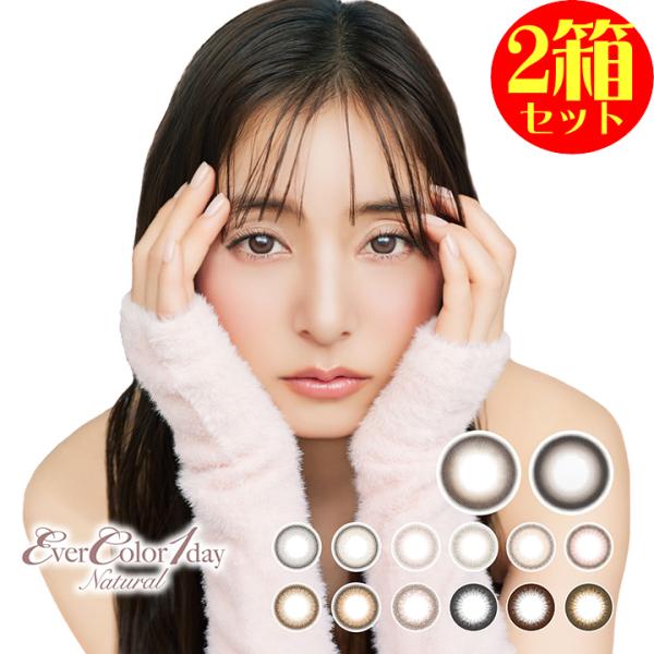 カラコン 2箱セット エバーカラーワンデーナチュラル DIA 14.5 1箱20枚 1day 1日使...
