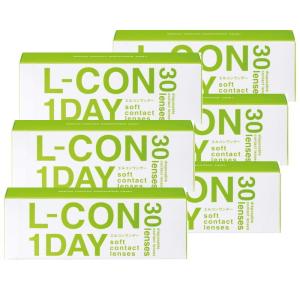コンタクト 6箱セット エルコン ワンデー 1箱30枚入り L-CON 1DAY クリアコンタクトレンズ