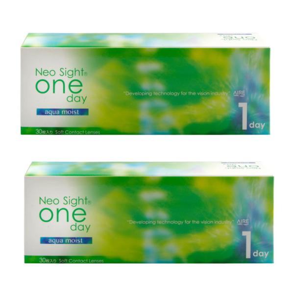 2箱セット ネオサイトワンデーアクアモイスト 1箱30枚 BC8.6 BC8.9 汚れにくい 乾きを...