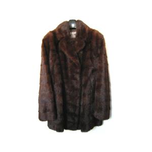 エンバ EMBA ファーコート 毛皮 スカンブラックミンク M 茶 ブラウン