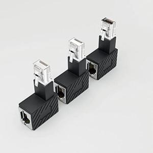 エアリア 世田谷電器 中町4丁目 3個セット LANコネクタ L字 角度 変更 RJ45 UTP CAT6A 10ギガビット対応 AR-LL｜10001