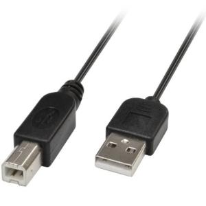 グリーンハウス USB2.0 ケーブル スリム A-B 2.5m ブラック GH-USBS20B/2.5MK｜10001