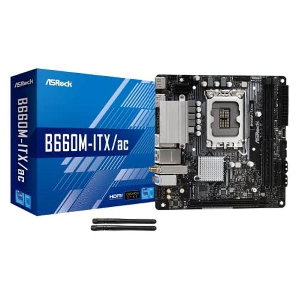 ASRock マザーボード B660M-ITX/ac Intel B660 シリーズ CPU ( L...