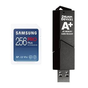 日本サムスン Samsung PRO Plus SDカード 256GB 対応カードリーダー付き MB-SD256K-DR/EC 青