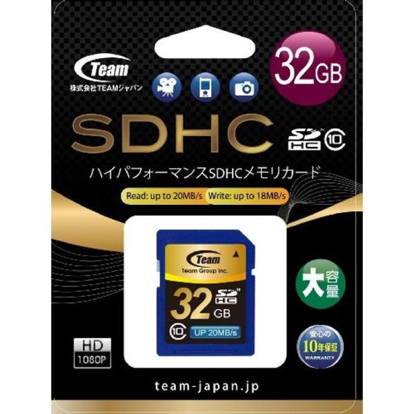 Team SDHC SDカード CLASS10 32GB 20Mb/s TG032G0SD28K