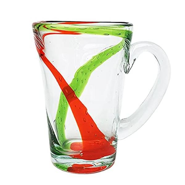 琉球ガラス ビアジョッキ ビールグラス ビアグラス ビールジョッキ 美ら海ジョッキ (オレンジ緑)