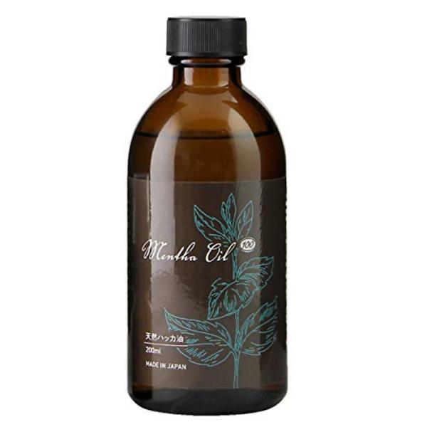 天然ハッカ油 100% 日本製 大容量 200mL ハッカオイル Mentha Oil 100 メン...