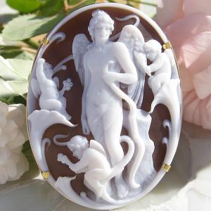 CAMEO（カメオ） Pietro Simonelli作 シェルカメオ K18 ペンダント