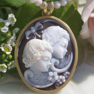 CAMEO（カメオ） Pietro Simonelli作 シェルカメオ K18 ペンダント