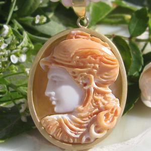 CAMEO（カメオ） ペンダント【薔薇の髪飾り】Raffaele Madonna作