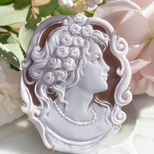 CAMEO（カメオ） 希少作品 Pietro Simonelli作 シェルカメオ K18